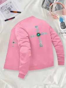 Faith Hope Love Cross Printed Jacket, Affordable Jacket for Budget-Conscious Shoppers, Stylish Low-Price Jacket
