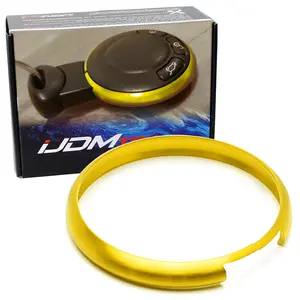 iJDMTOY Gold Aluminum Smart Key Fob Surrounding Ring Decoration For 2008-2014/2015 Gen2 Mini Cooper R55 R56 R57 R58 R59 & Gen1 R60 R61