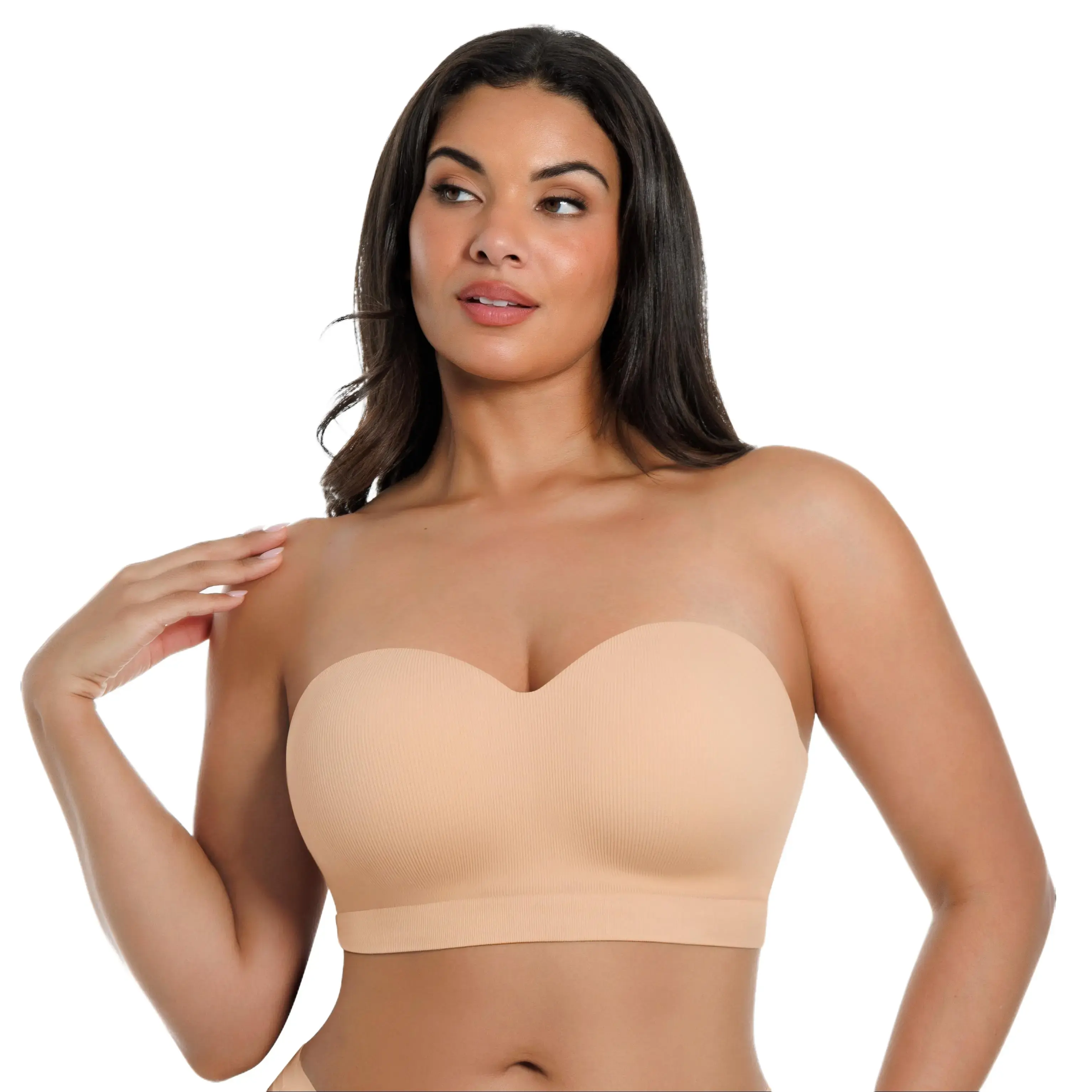 SHAPELLX SummerVibes Bare Essentials AirSlim VersaFit Seamless Strapless Non-slip Wire-free Versatile Bra