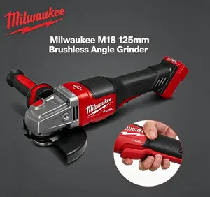 Milwaukee 125mm Brushless Cordless Angle Grinder，Versatile Cutting & Polishing Power Tool for Metal Fabrication, Building Projects and Garage Maintenance