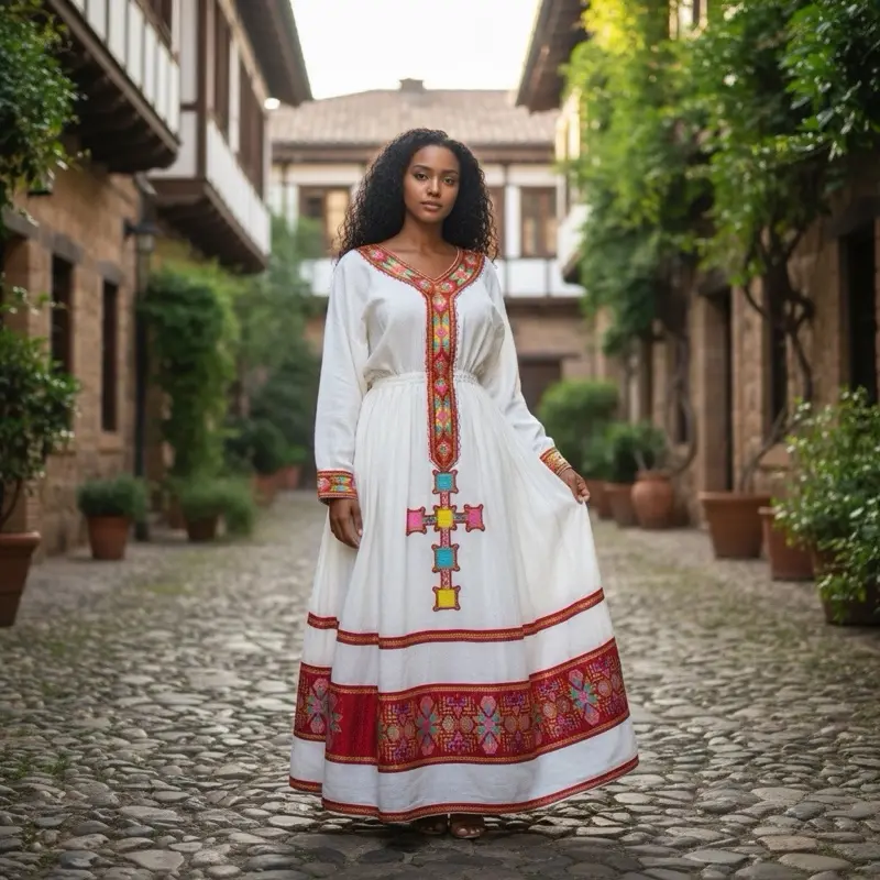 Ethiopian-Eritrean Traditional Habsha Dress
