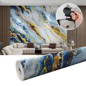 Marble Tile Wall Stickers, Self-Adhesive Waterproof Wallpaper, Anti-Static Xpe Material, Easy Home Installation, Suitable for Kitchen & Bathroom