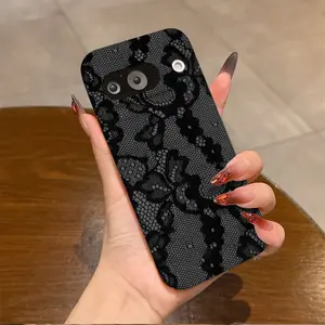 Luxury black lace Phone Case Suitable For Google Pixel 10 9 9A 8 8A 7 7A Pro XL 5G Lens Protection Anti-Shock Hard PC Back Cover