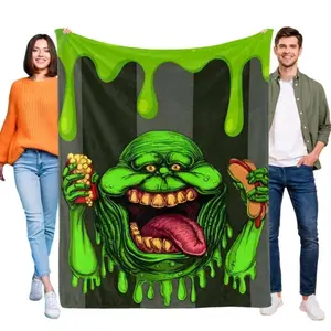 Halloween blanket Ghostbusters flannel blanket   soft and comfortable with clear patterns and easy cleaning