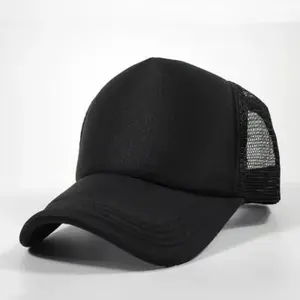 Solid/Plain Lightweight Unisex Trucker Hat Black Snapback Adjustable Cap for All-Day Comfort and Versatile Wear