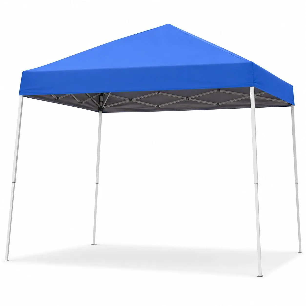 10x10 ft Pop Up Canopy Tent with Slant Legs, Instant Outdoor Gazebo with Heavy Duty Frame, Waterproof UV Protection Portable Shade Shelter for Patio Backyard Camping Beach,Blue