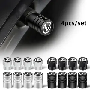 4Pcs Car Wheel Tire Valve Stem Caps Dust Covers Dustproof Feature Secure Fit Aluminum Alloy Cap Auto Decoration Accessories For Lexus LS LC RZ IS350 ES300 GS350 CT200h GX460 LX570 RX500h NX300 UX260 LM300 RC350 GS250 GS450h ES200 IS300 IS500
