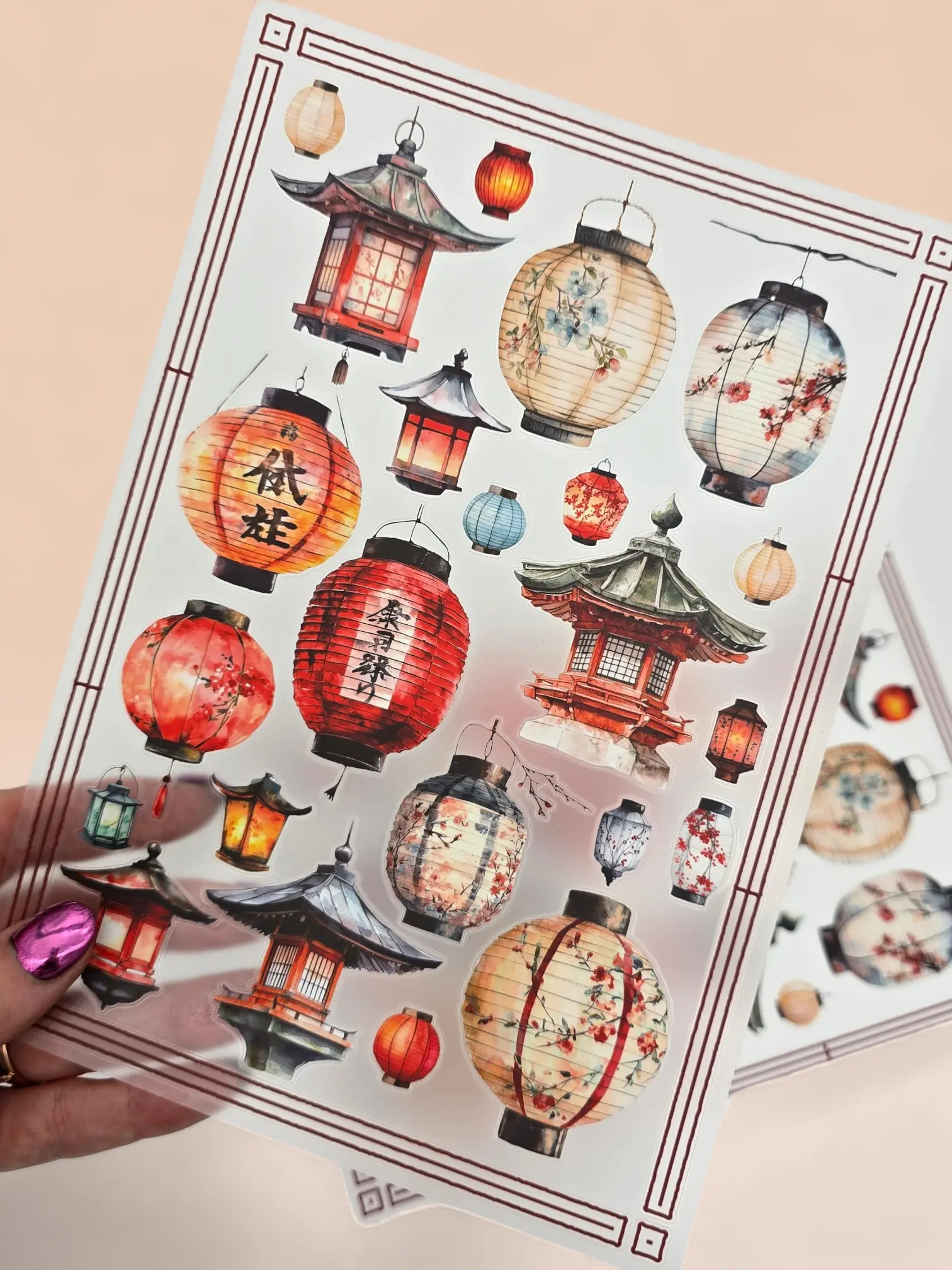 Lanterns Sticker Sheet Lanterns Sticker Sheet
