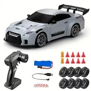 High-Speed RC Drift Car 1:24 – 4WD Remote Control Racing Car with 2.4GHz Precision Control Rechargeable Battery LED Lights & Extra Drift Tires for Kids Teens & Adults
