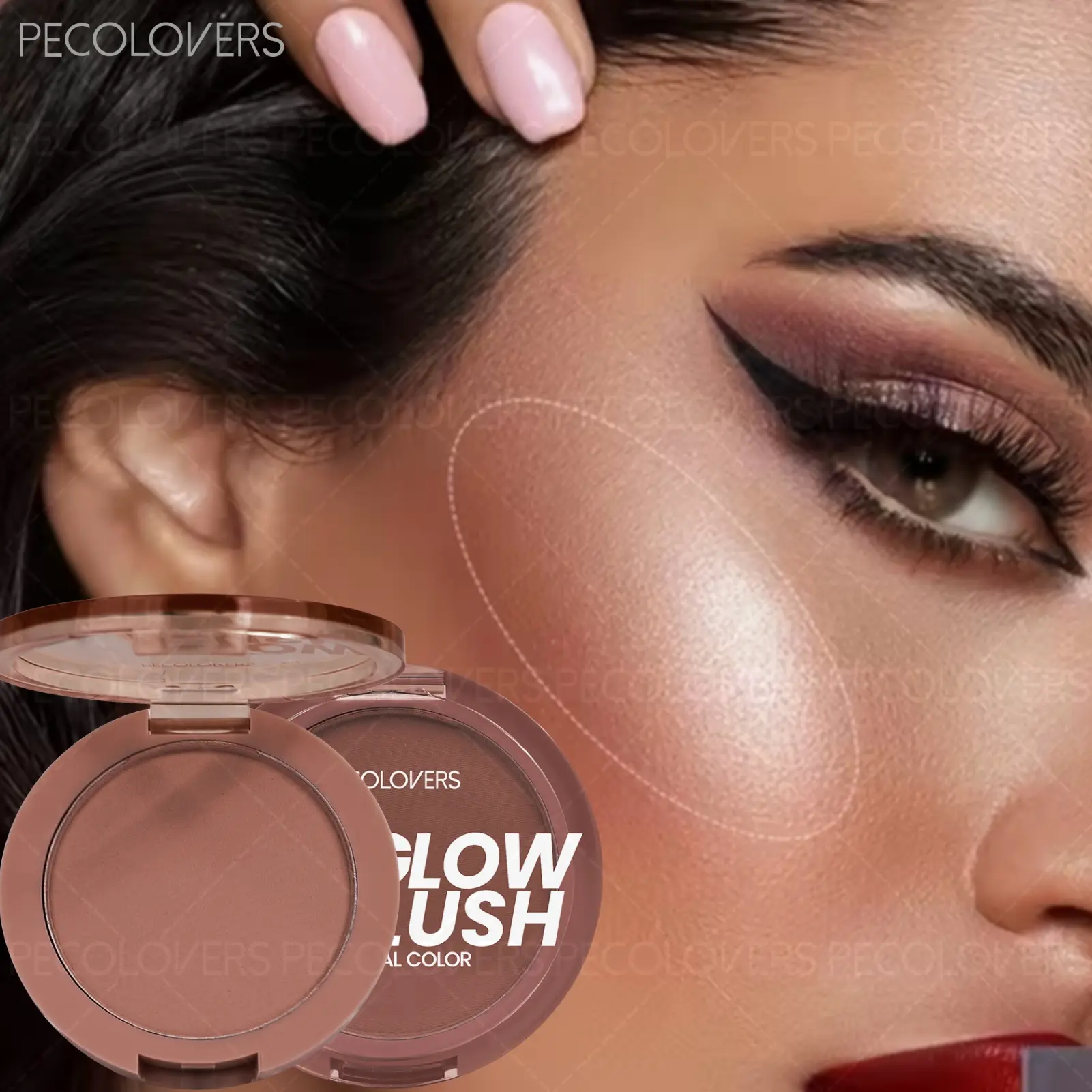 1 Pc Peach & Coral Color Blush - Smooth Contour Blush, Matte Natural Finish Look, Cheeks Makeup for All Tones, Buildable Cheek Color with Soft, Peach Coral Tones, Enhances Complexion, Perfect Gifts