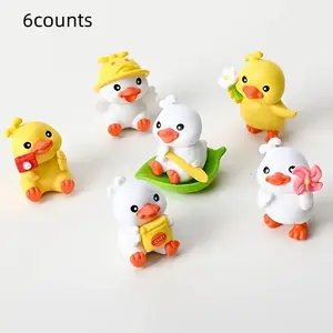 Creative Fun Duck Resin Figurine Set, Cute Collectible Figurines, Car Dashboard & Home Office Decor, Mini Garden DIY Accessories, Perfect Gift for Birthdays, Christmas