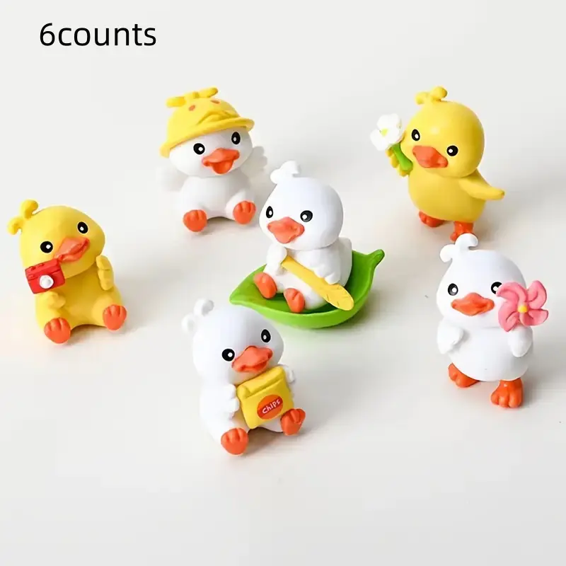 Creative Fun Duck Resin Figurine Set, Resin Animal Sculptures, Cute Collectible Figurines, Car Dashboard & Home Office Decor, Mini Garden DIY Accessories, Decoration, Decoration Figure, Perfect Gift for Birthdays, Christmas