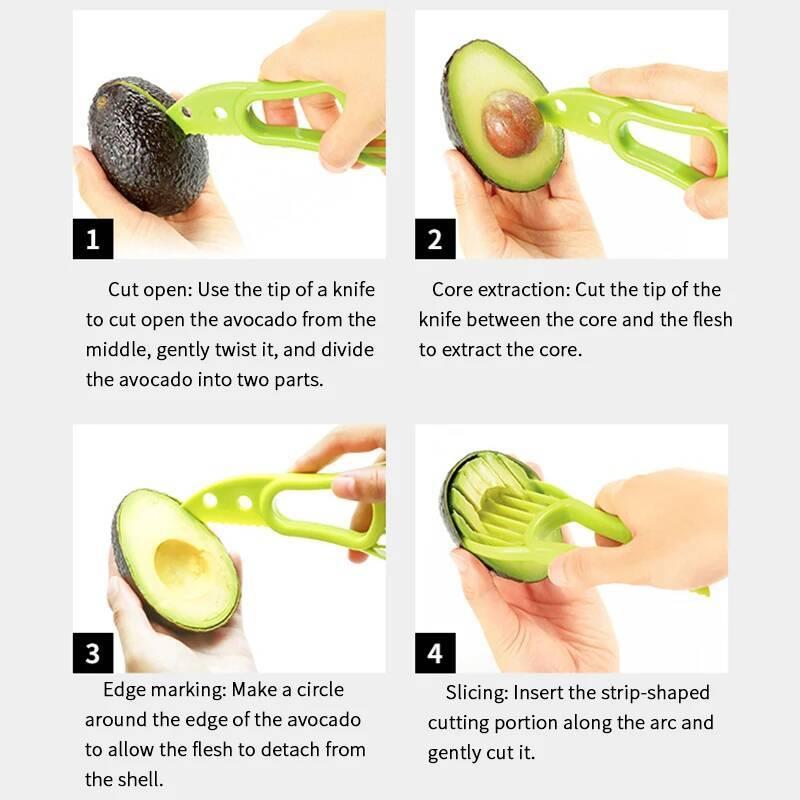 Avocado Slicer Fruit Pulp Peeler Pulp Separator Avocado Knife Gadget Fruit Avocado Cutter Vegetable Peeler Kitchen Tools