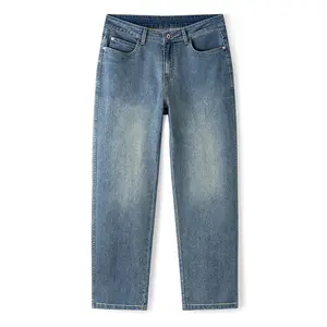 Men’s all-season casual street jeans with zip closure at the waist and multiple storage pockets, suitable for everyday commuting and parties. fathersdaygift
