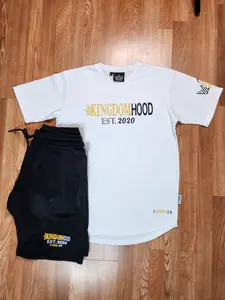 Kingdomhood Men's T-Shirt & Shorts Set – Est. 2020 Logo Graphic Casual Outfit 2-Piece