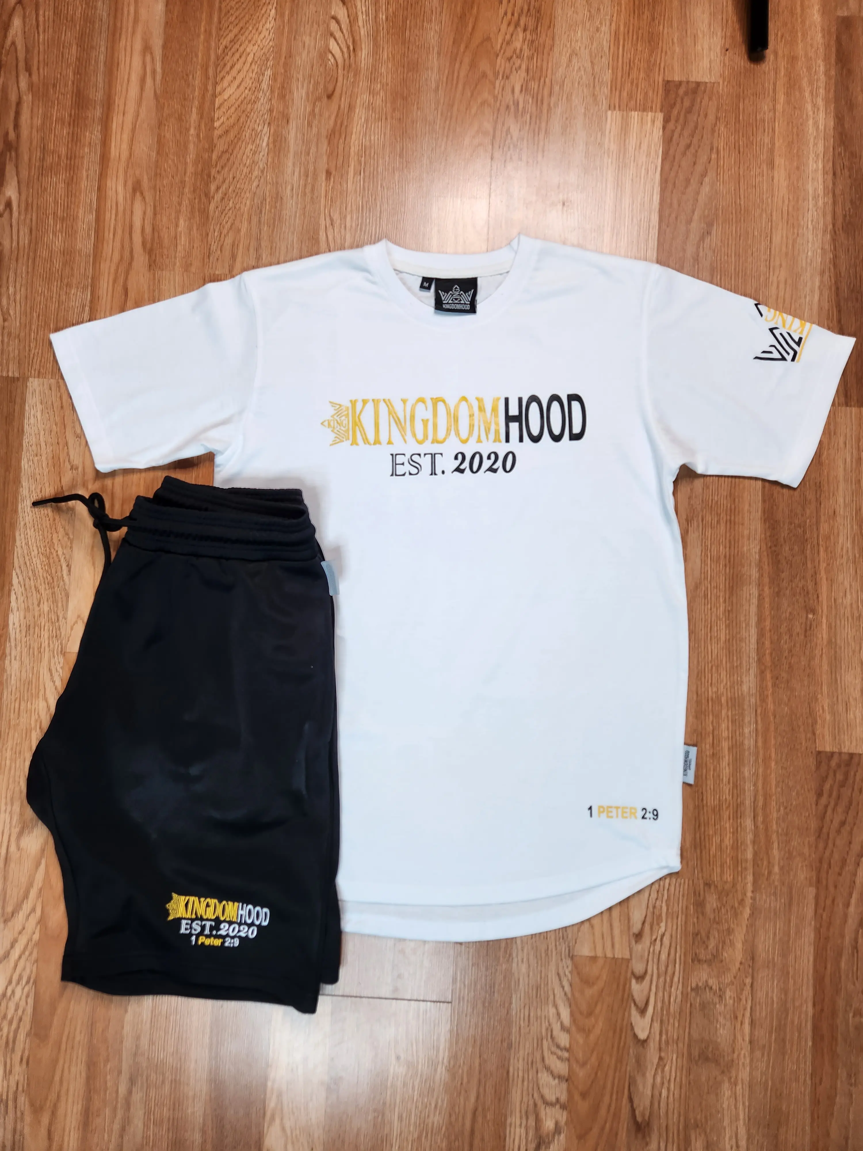 Kingdomhood Men's T-Shirt & Shorts Set – Est. 2020 Logo Graphic Casual Outfit 2-Piece