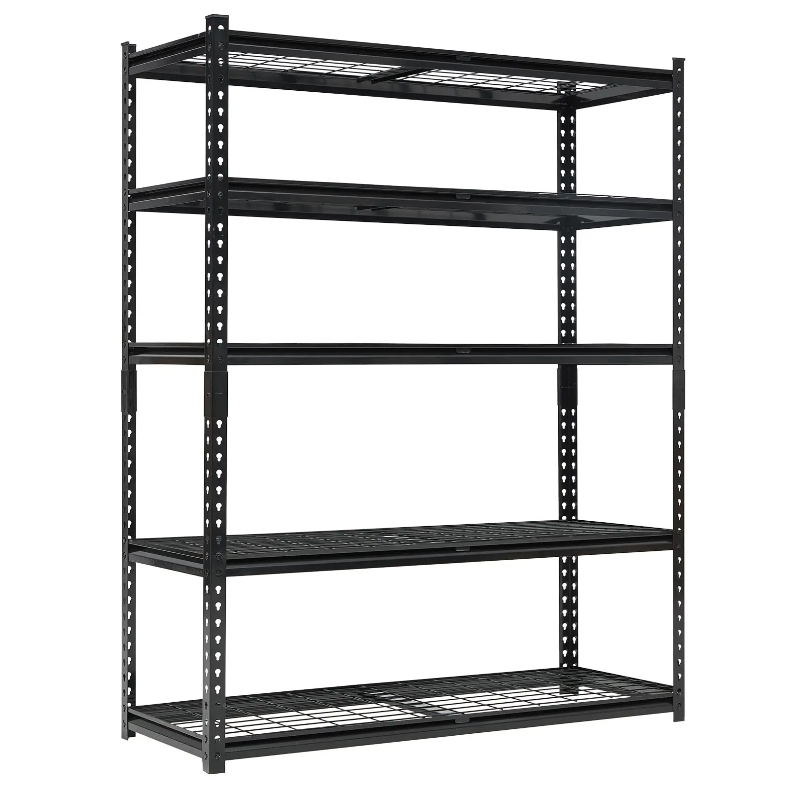 Garvee 72'' Heavy Duty Garage Shelving Units,5-Tier Adjustable Storage Shelves,Loads 2500 LBS,Adjustable Garage Storage Shelving, Metal Storage Utility Racks Shelf Unit (48" D x 24" W x 72" H)
