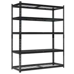 Garvee 72'' Heavy Duty Garage Shelving Units,5-Tier Adjustable Storage Shelves,Loads 2500 LBS,Adjustable Garage Storage Shelving, Metal Storage Utility Racks Shelf Unit (48" D x 24" W x 72" H)