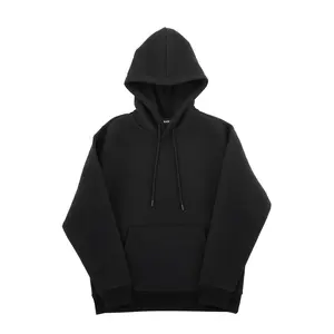 VEVOR Men Pullover Hoodie, 3X-Large Size, Fleece Long Sleeve Comfy Casual Basic Pullover Hooded Sweatshirt, Warm & Skin-friendly, Practical & Trendy, Black Hoodie with Large Pocket for Fall & Winter