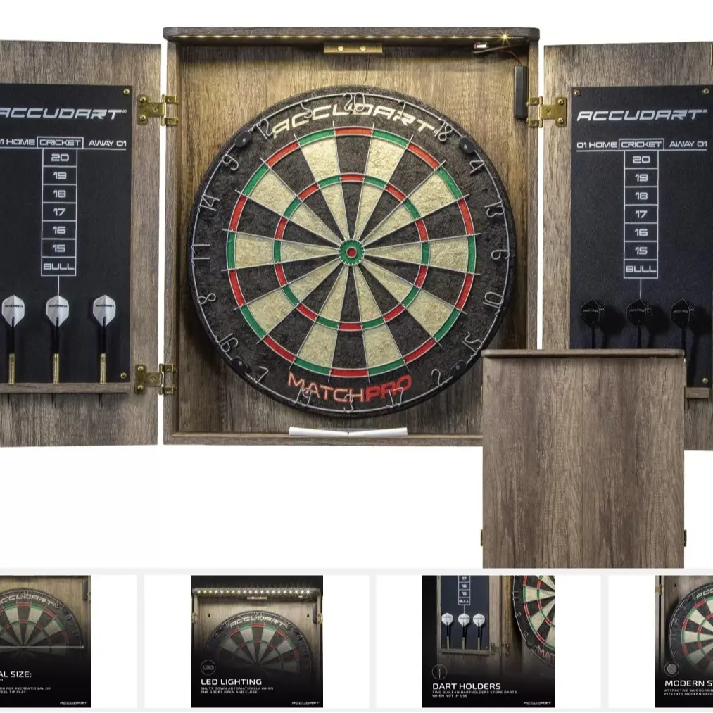 MatchPro LED Dartboard Cabinet Set – Elevate Your Game Room