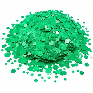 Reese & Riley Co. Lagoon - Premium Deep Green Matte Chunky Glitter Mix for Crafts Projects