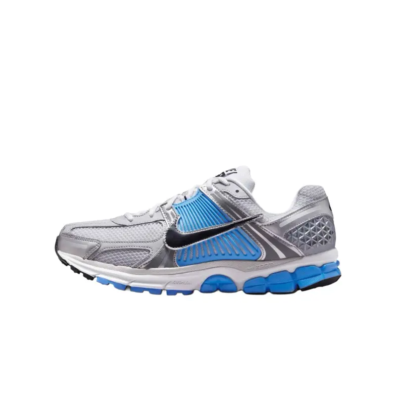 Nike Zoom Vomero 5 Pure Platinum University Blue Men’s Athletic Running Shoes, Cushioned Jogging Shoes, Lightweight Breathable Runner Flat for Daily Walking & Comfortable Fashion Footwear, Sporty Running Shoes, Fitness Running Shoes