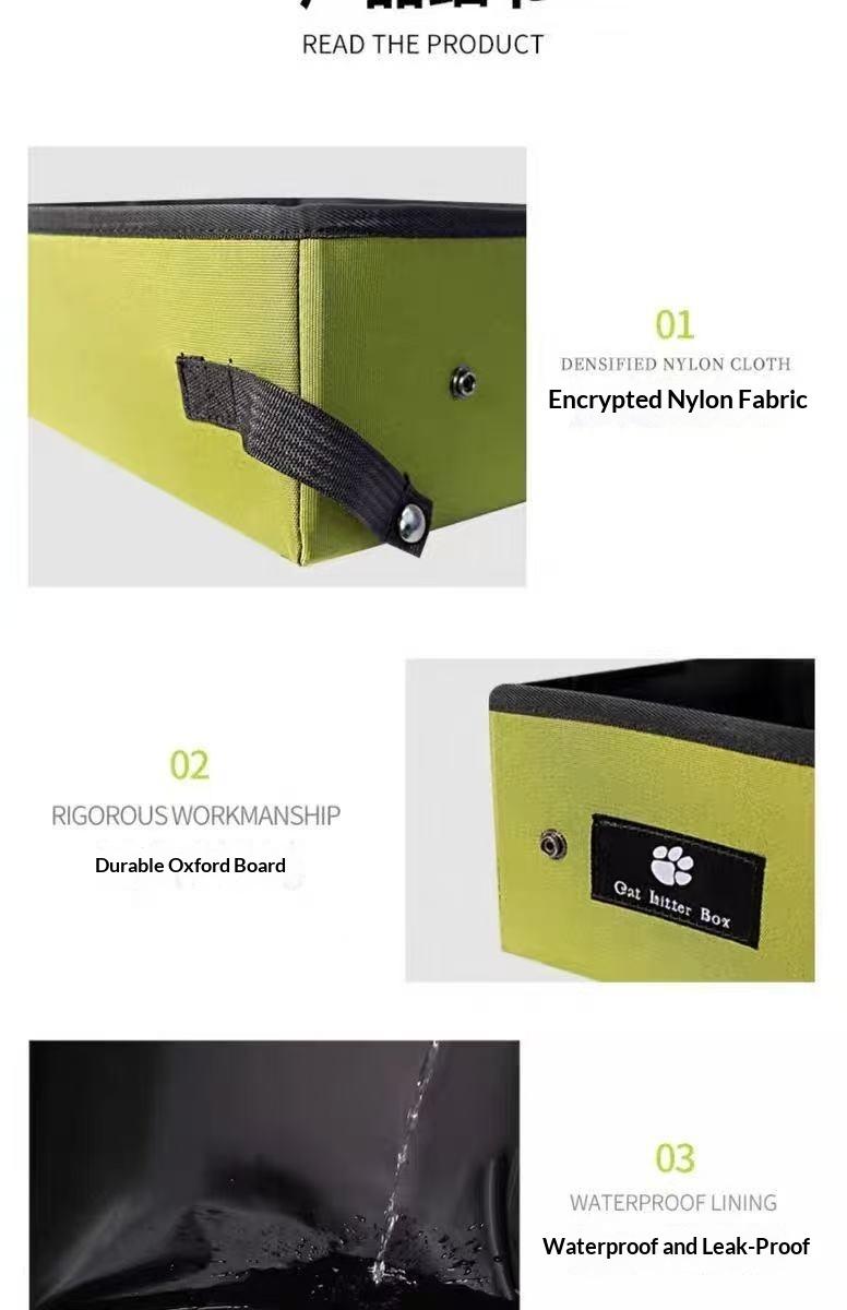 Foldable Waterproof Cat Litter Box – Portable Travel & Car Pet Toilet, Mobile Cat Tray, Outdoor Pet Potty Foldable Waterproof Cat Litter Box – Portable Travel & Car Pet Toilet, Mobile Cat Tray, Outdoor Pet Potty