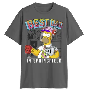 Mens The Simpsons Greatest Dad In Springfield T Shirt