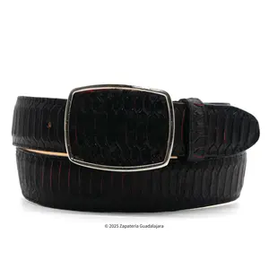 MEN'S RED VIPER 2" FAUX PYTHON TRIBUTE LEATHER BELT