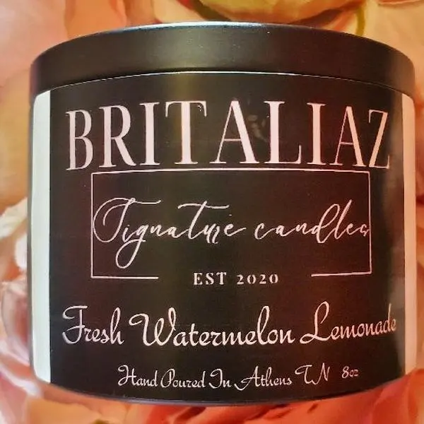 Fruity Watermelon Lemonade Candle - Soy Wax Household Candle for Summer Home Decor Peach Vanilla