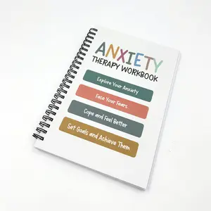 A5 Size Anxiety Treatment Workbook, Explore Deep Anxiety, Set Goals, Face Fears, Mental Health Guide, Interactive Self-Reflection & Cbt Exercises