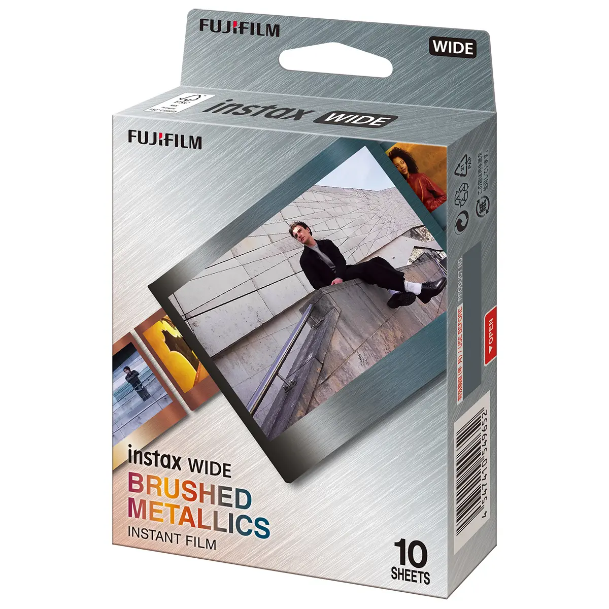 Fujifilm Instax WIDE Brushed Metallics Instant Film, 10 Sheets