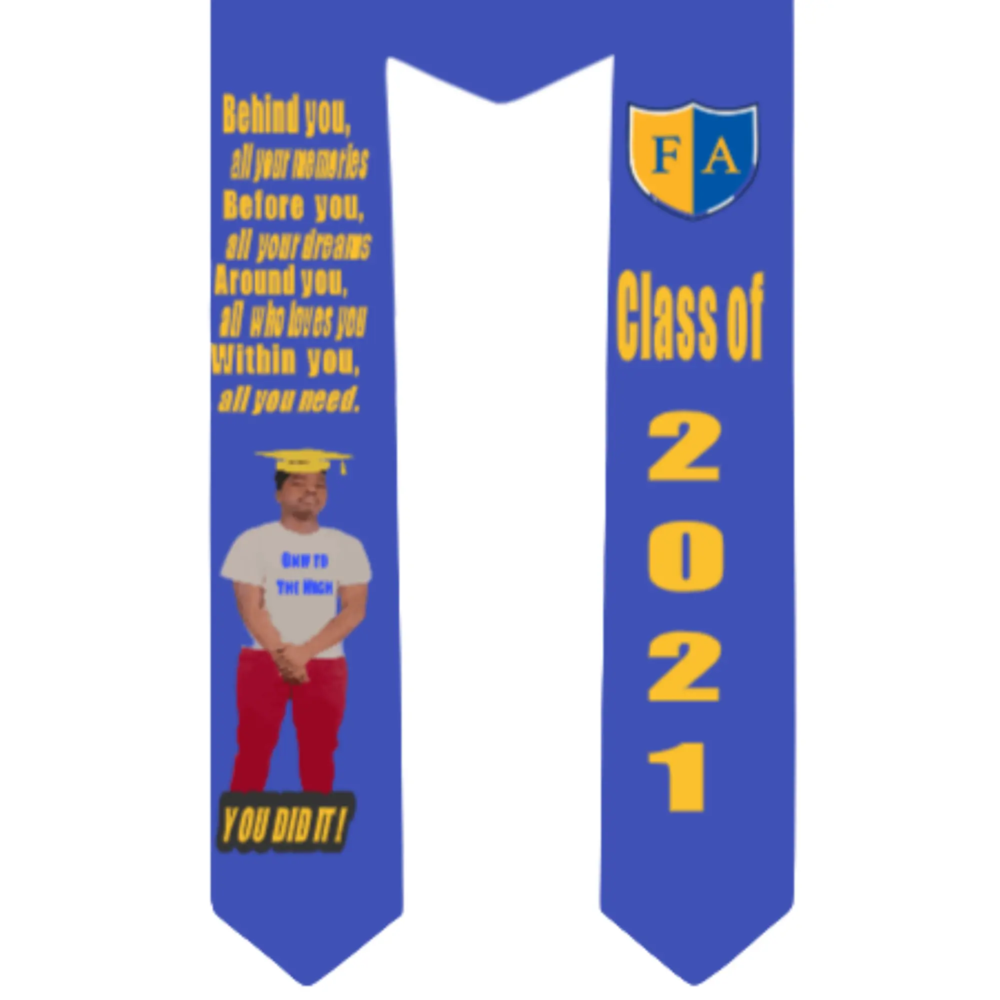 60 in. Customized Graduate Stoles