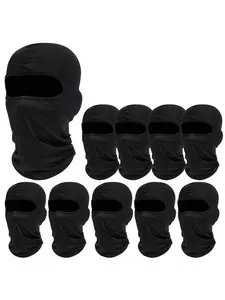 Solid Color Ski Mask Balaclava Face Mask for Men Women, Tactical Windproof Scarf for Snowboard Motorcycle, Fitted Street Style All Seasons