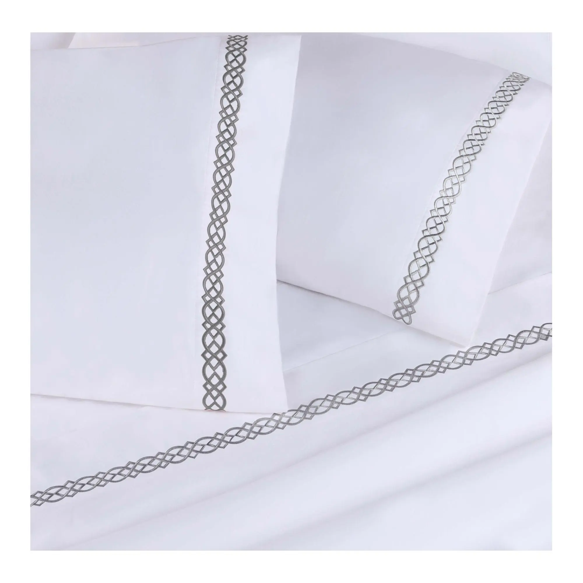 Superior Egyptian Cotton Embroidered Pillowcase s, Standard