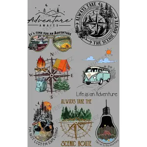 ADVENTURE AWAITS (1) PREMADE GANGSHEET - 22X36 DTF TRANSFERS - DIRECT TO FILM