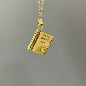 To My Bright Star Birthday Book Necklace with Engraved Message – Meaningful  Mini Pendant Birthday Gift for Men & Women, BF, GF, BFF, Son & Daughter, Best Friend, Lover