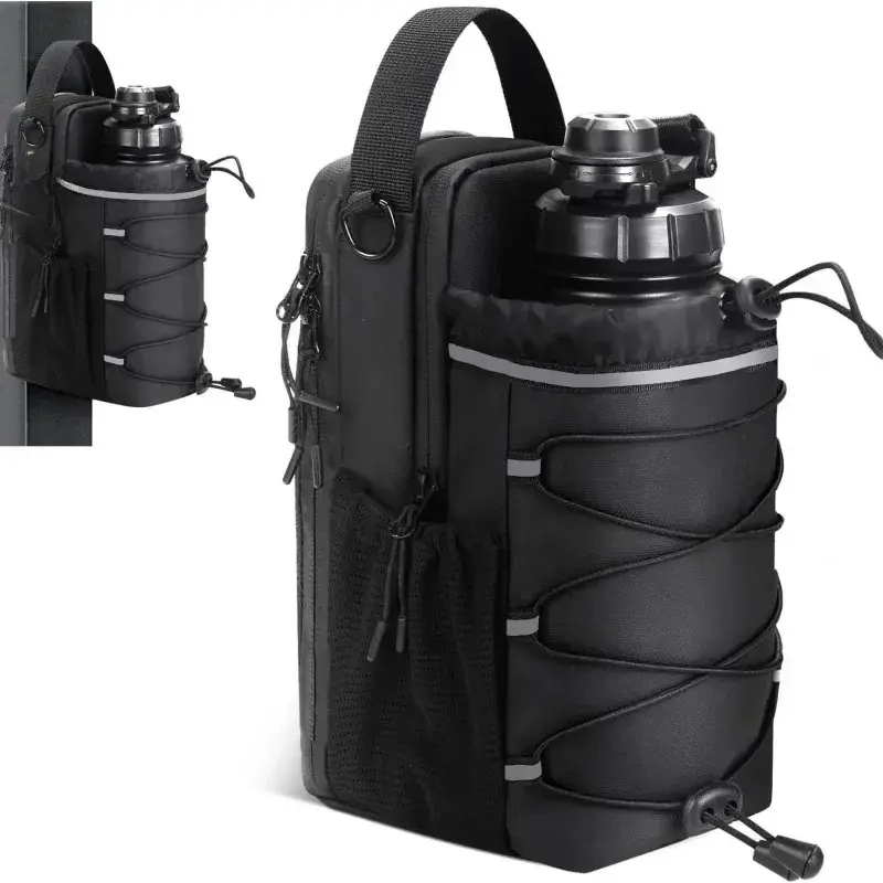 Magnetic Gym Crossbody Bag for Men - Sling Bag with Magnetic Water Bottle Attachment, Water Bottle Holder, Gym Pouch, Crossbody Bags