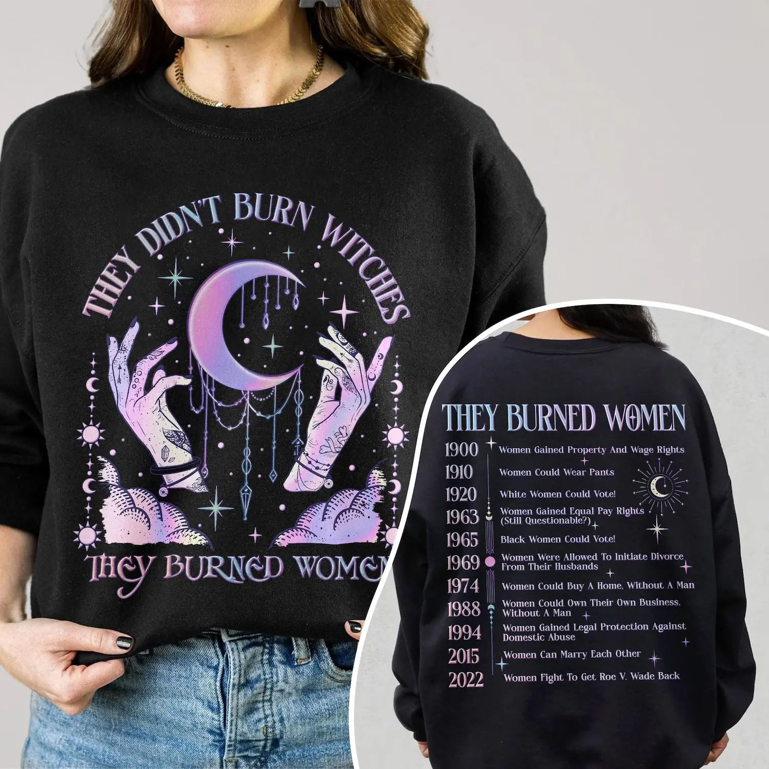 They Didn't Burn Witches They Burned Women Sweater, Feminist Witch TShirt, Bury The Patriarchy Sweatshirt, Women's Rights Shirt MM