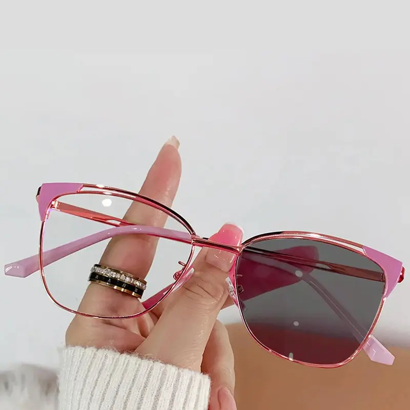 Anti-blue Light Eyeglasses for Everyday Use, Color-changing Fashion Eyeglasses for Women & Men, Fashion Accessory Eyewear, for Work, Daily Clothing Decor, Student Daily Use, Stylish Trendy Eyewear, Casual Eyeglasses, Frames