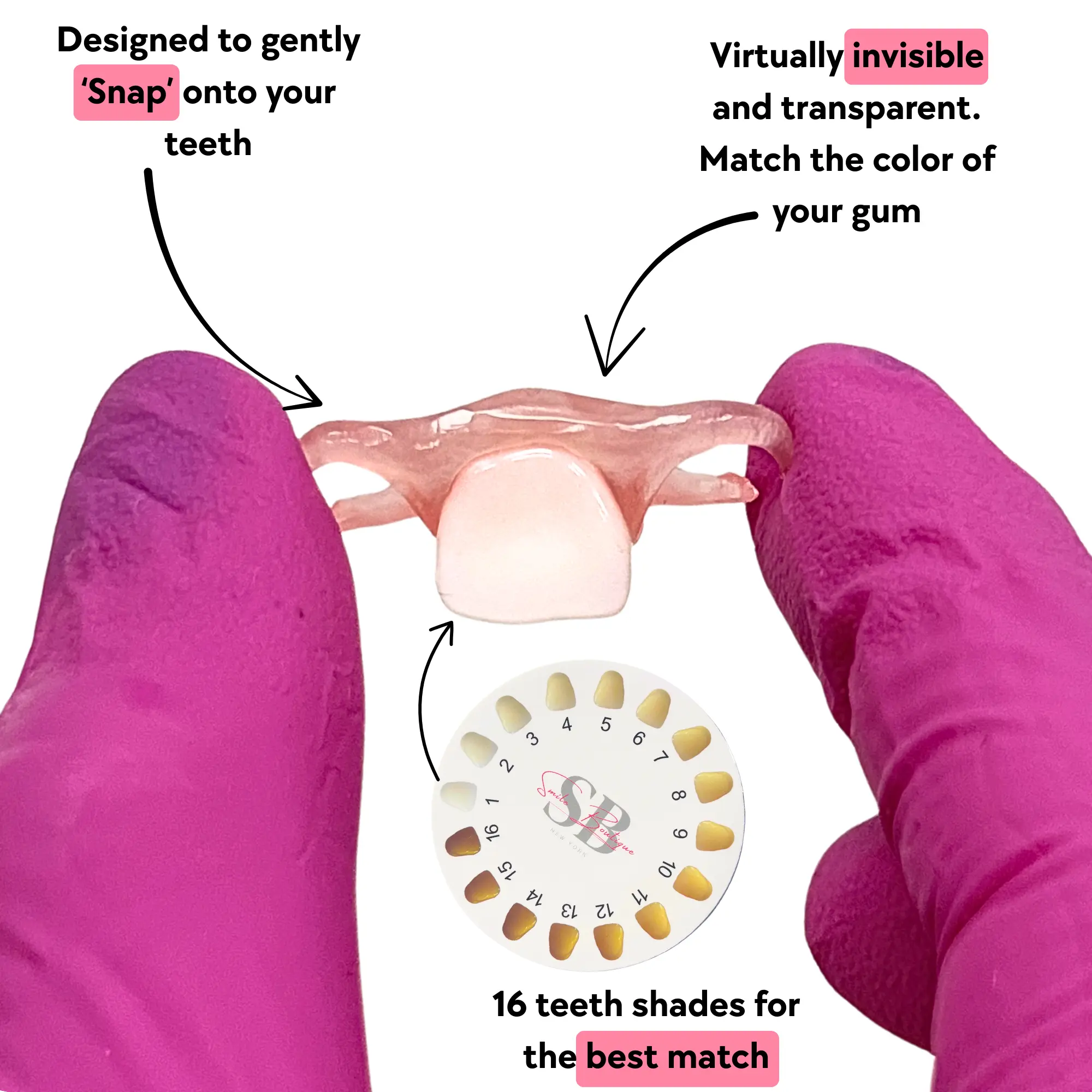 Flexi Flipper | Custom-Made Fake Teeth | Covers Up to 3 Missing Adjacent Teeth | Flexible Cosmetic Teeth for Enhanced Smile Appearance Comfortable Fit Natural Look