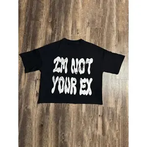 Im Not Your Ex Graphic Crop Top Tee Womens Funny Statement Shirt Trendy Streetwear Soft Short Sleeve Casual Summer Outfit Going Out Top