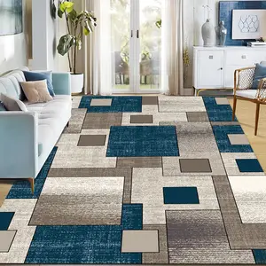 Cyber Steel Square Rug | HydroWash Pro 2.0 & SmartLock | Office/Gaming Room/Bedroom