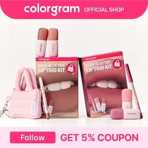 Colorgram Nude Blur Tint Lip Trio Kit – K-Beauty Makeup | Soft Matte Lip Stain + Lip Liner | Powdery Finish | 2-in-1 Lip & Cheek | Lightweight & Buildable I summervibes