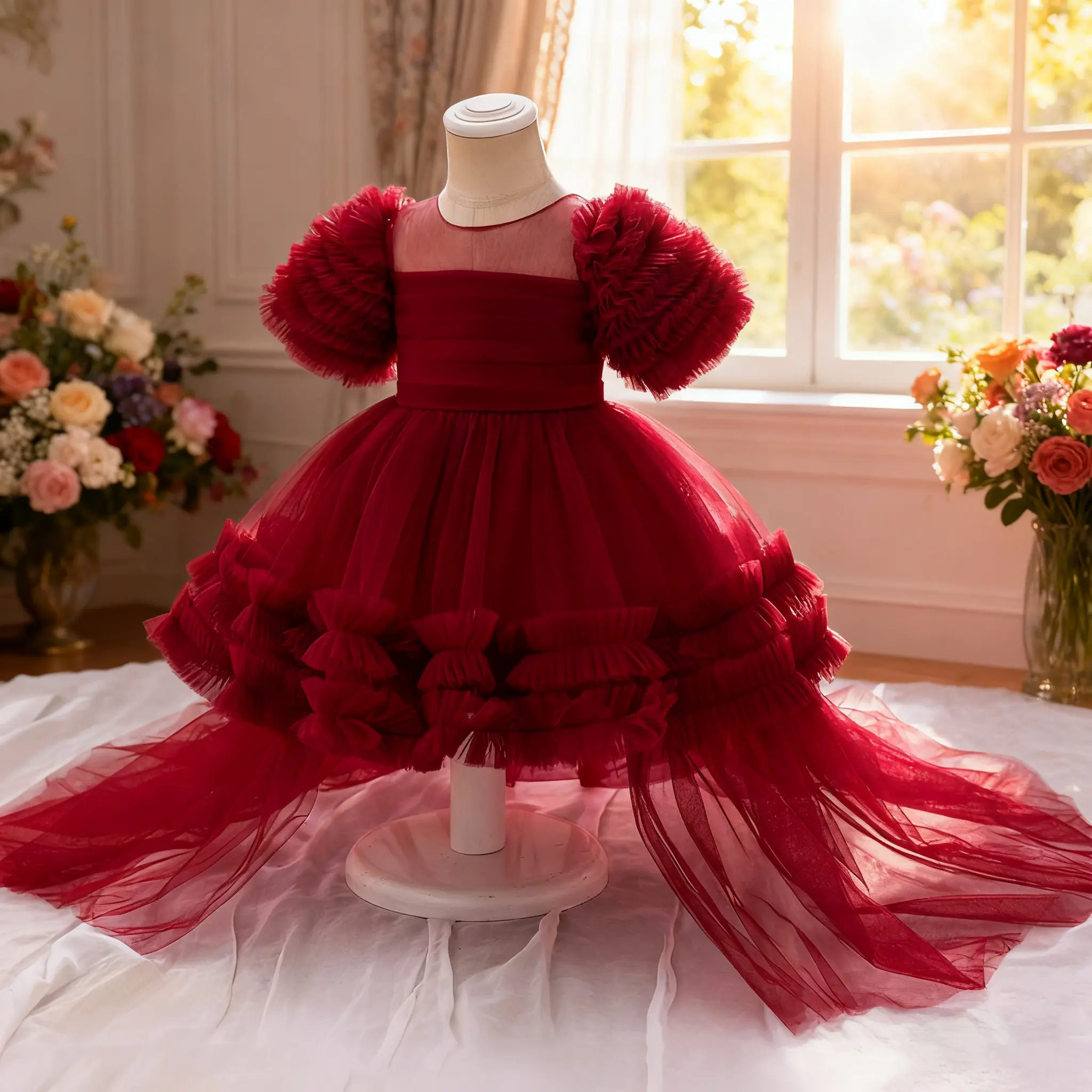 2298 Christening Dresses Girls Christening Birthday Dresses Newborn Girl Princess Dresses Wedding Girls Ball Dresses