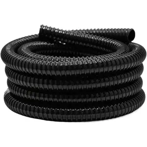 075 inch pond tubing 34 id corrugated water pipe 20 feet length flexible pvc hose pipe with pipe fittings aquarium pond waterfall garden pond pump drainage tube black