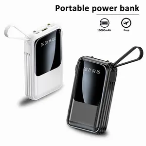 Portable Power Bank, 10000mAh Capacity Fast Charging Power Bank with Digital Display, Type-C Input USB-A Output for on-the-Go Use, Travel Battery Pack, Chargeable, Phone
