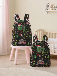 Christmas Gift for Son, Pocket Backpack, Christmas Hat Theme Fashion Print, Comfortable Soft Fabric, Holiday Essential, School, Travel, School Backpacks