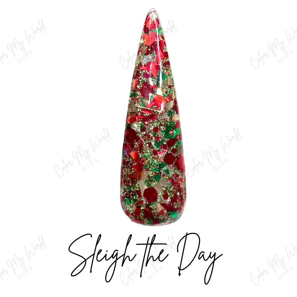 Sleigh the Day-shard glitter dip powder, Christmas nails, Christmas  dip powder, diy nails