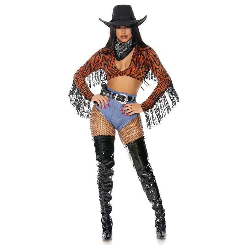Forplay Women's Halloween Round Em Up Sexy Cowgirl Costume